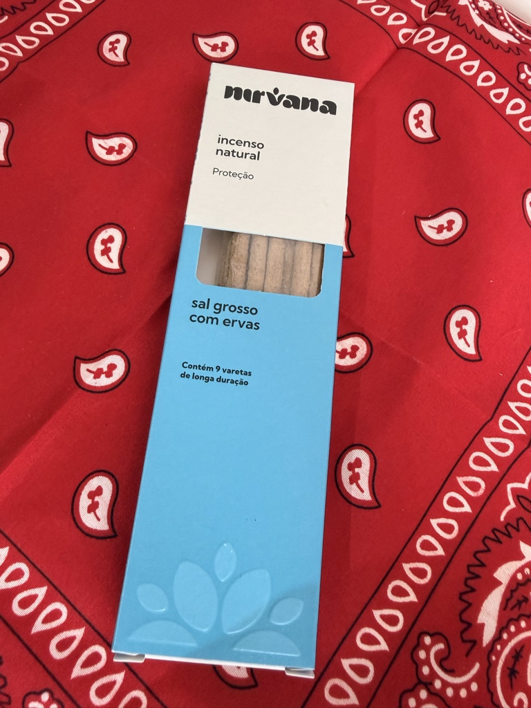 Nirvana incenso natural sal grosso com ervas