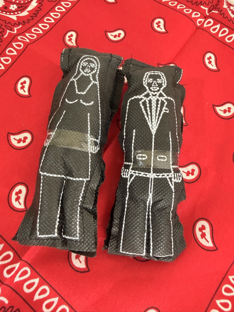 Boneco de Pano casal - Preto