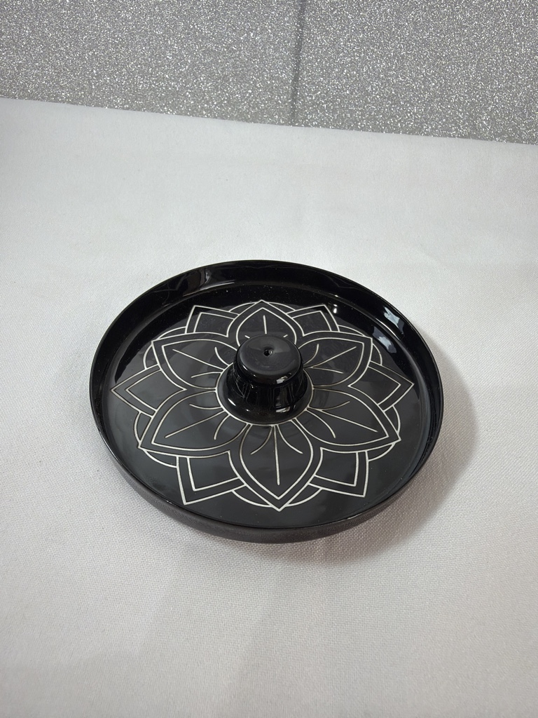 Incensário preto mandala