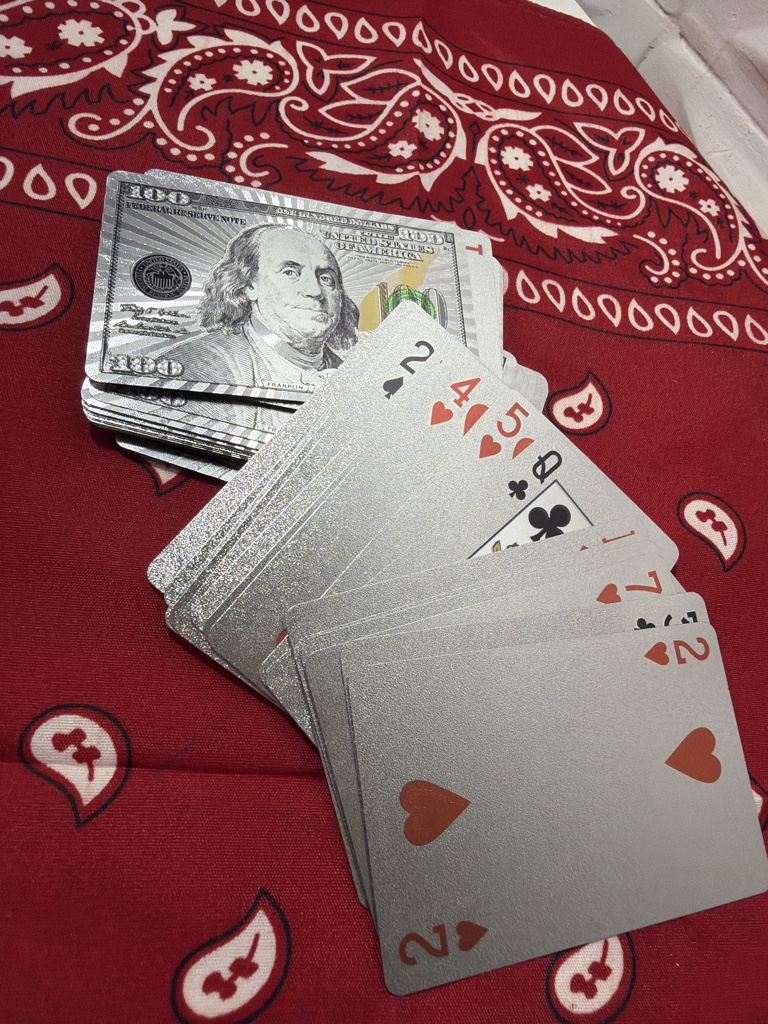 Baralho Prata Dólar - Unidade Carta