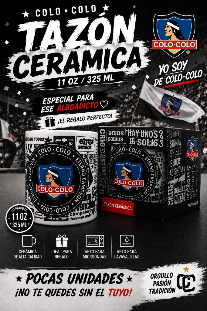 Tasa Colo-Colo tazón cerámica 11oz 325 ml