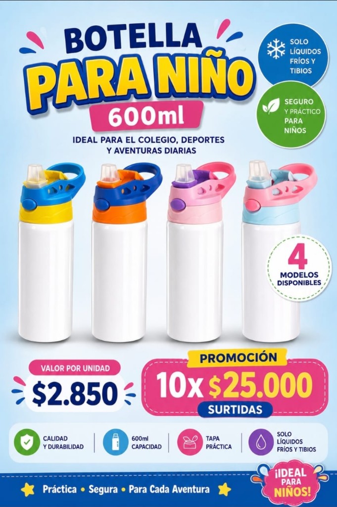 Botella para niño 600ml