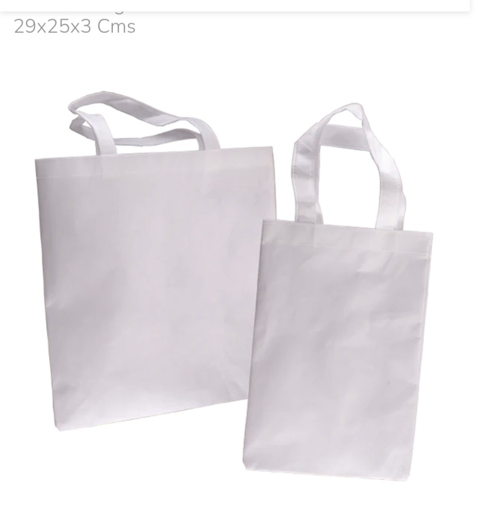 Bolsa blanca sublimacion con fuelle 29x25x3cm