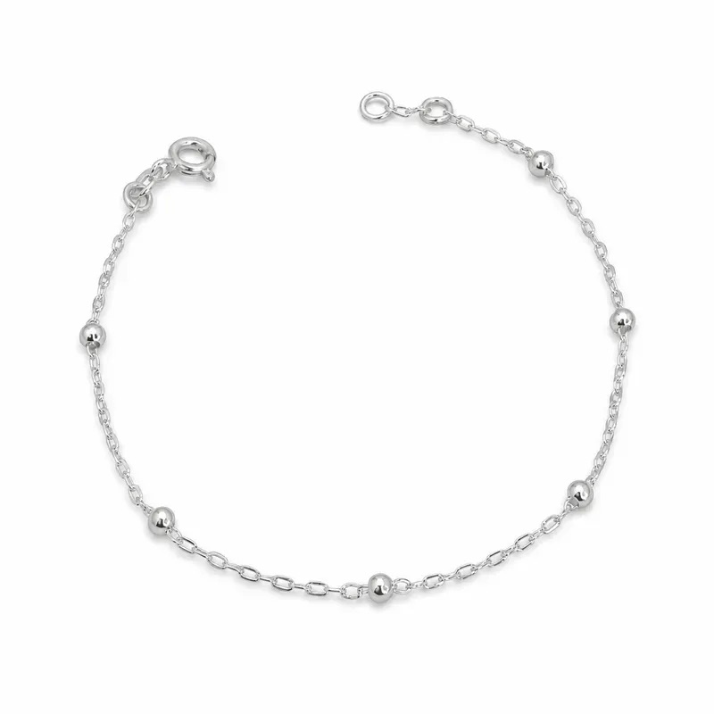 PU399A - PULSEIRA 6 BOLAS LISAS 2MM 18CM