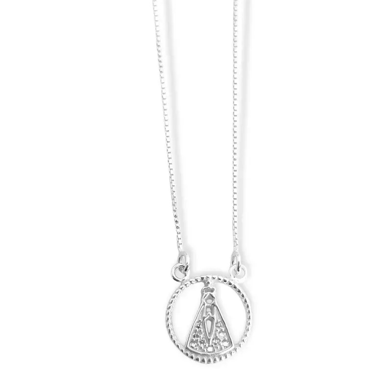GAR295R - GARGANTILHA NS.SRA APARECIDA CRISTAL 45CM+EXTENSOR