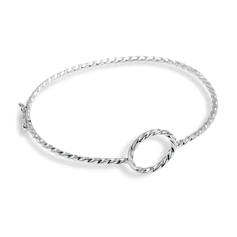 ADBRAC1019 - BRACELETE FIO TORCIDO C/ CIRCULO