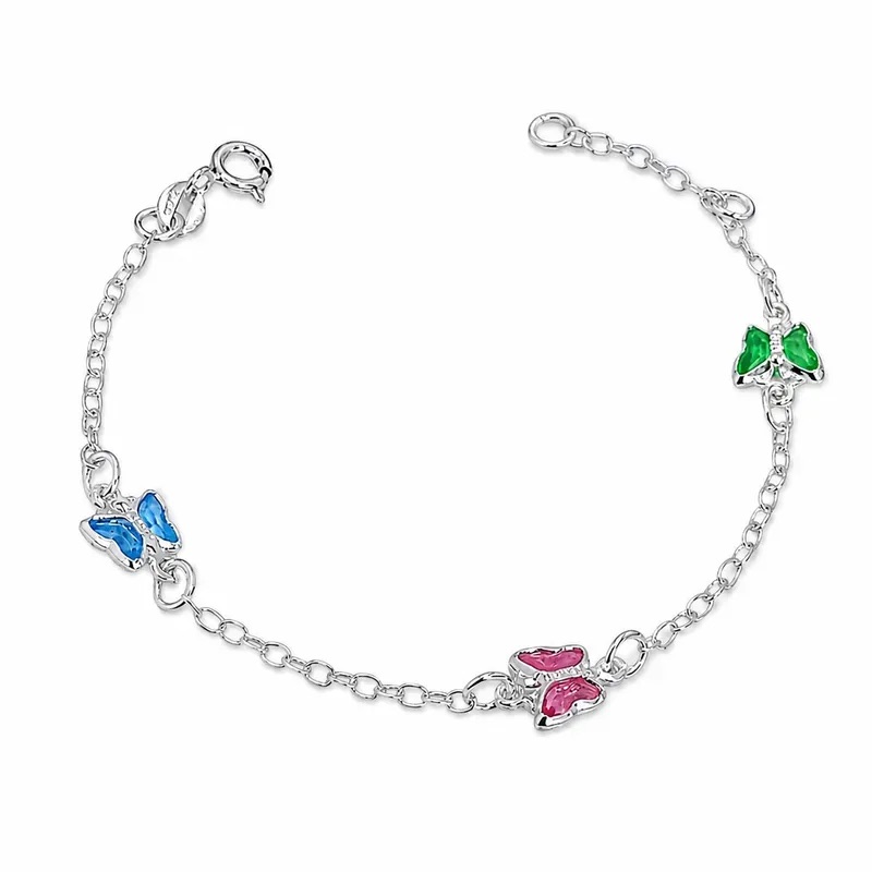 PU168-INF - PULSEIRA 3 BORBOLETAS COLOR 14CM