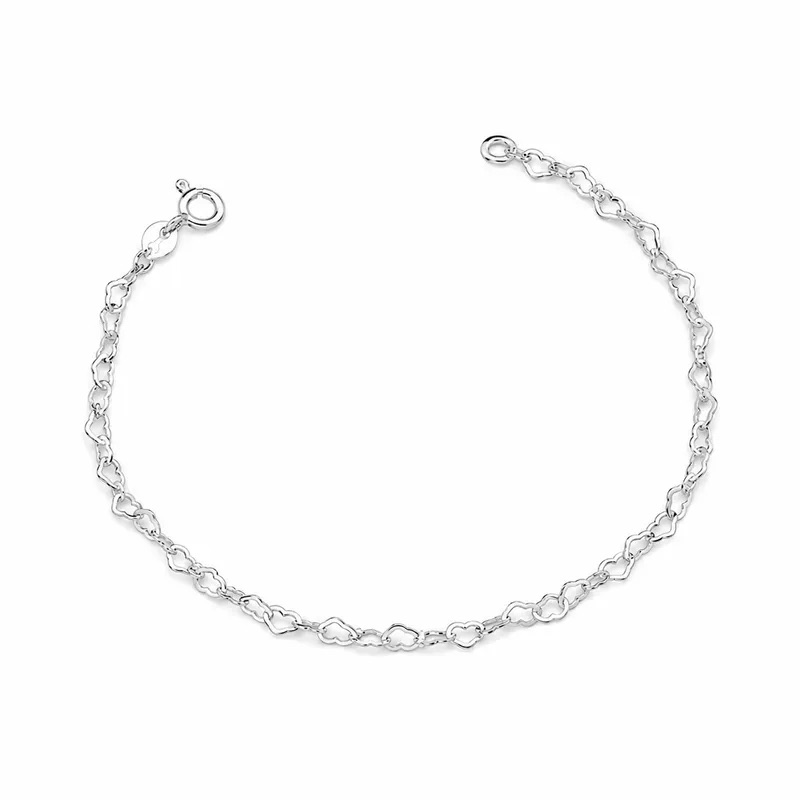 PU716T - PULSEIRA ELO CORACOES CHATO FIO 040 18CM