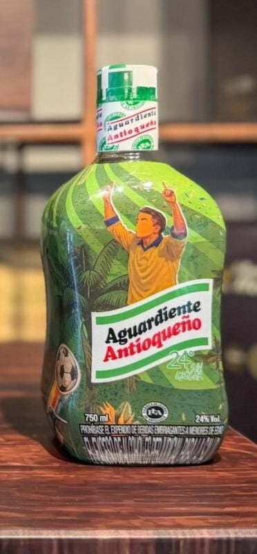 BOTELLA DE AGUARDIENTE VERDE