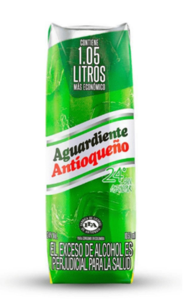 CAJA DE AGUARDIENTE VERDE