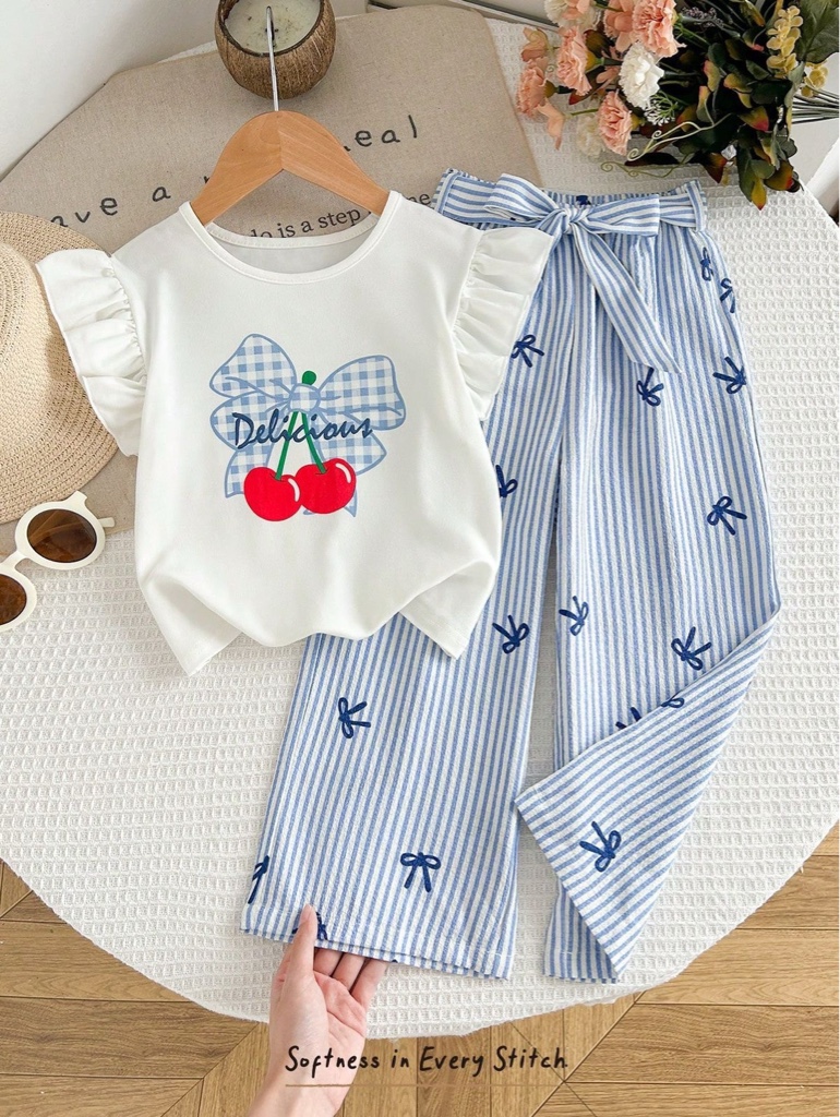 Conjunto blanco y azul
