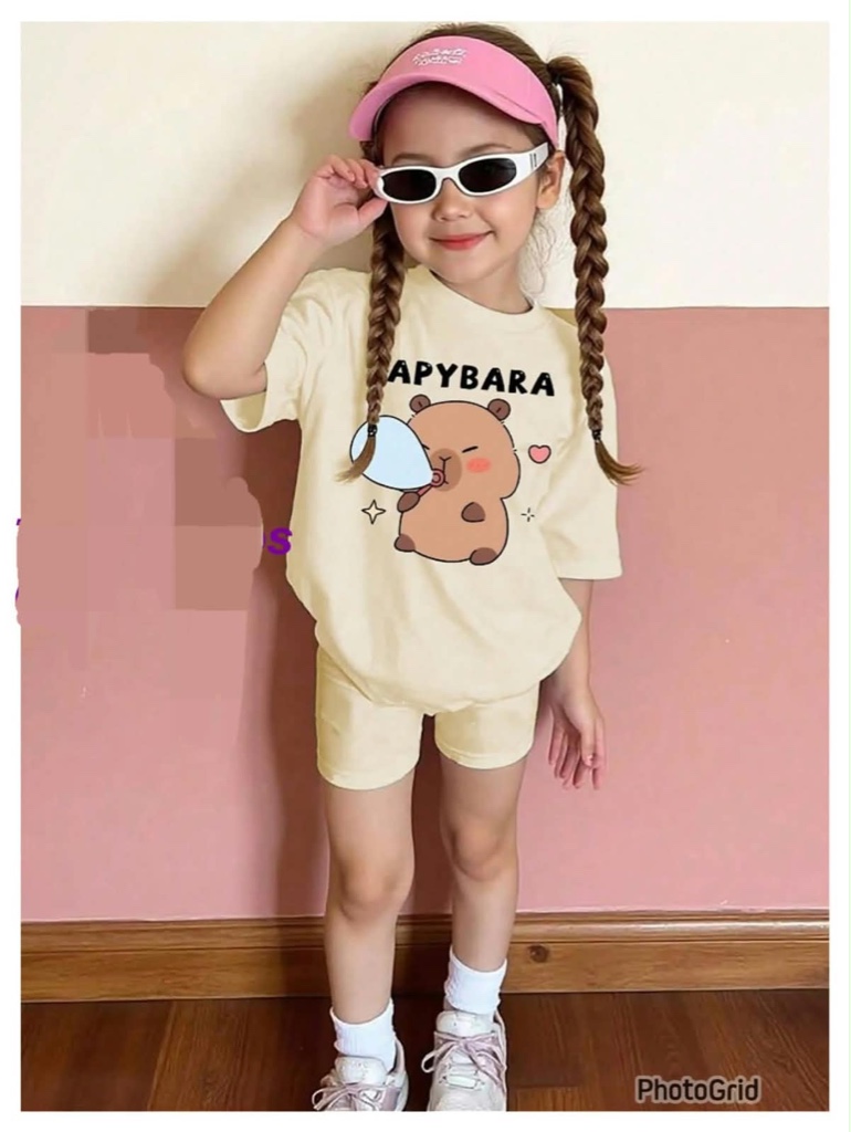 Conjunto beige capibara niña