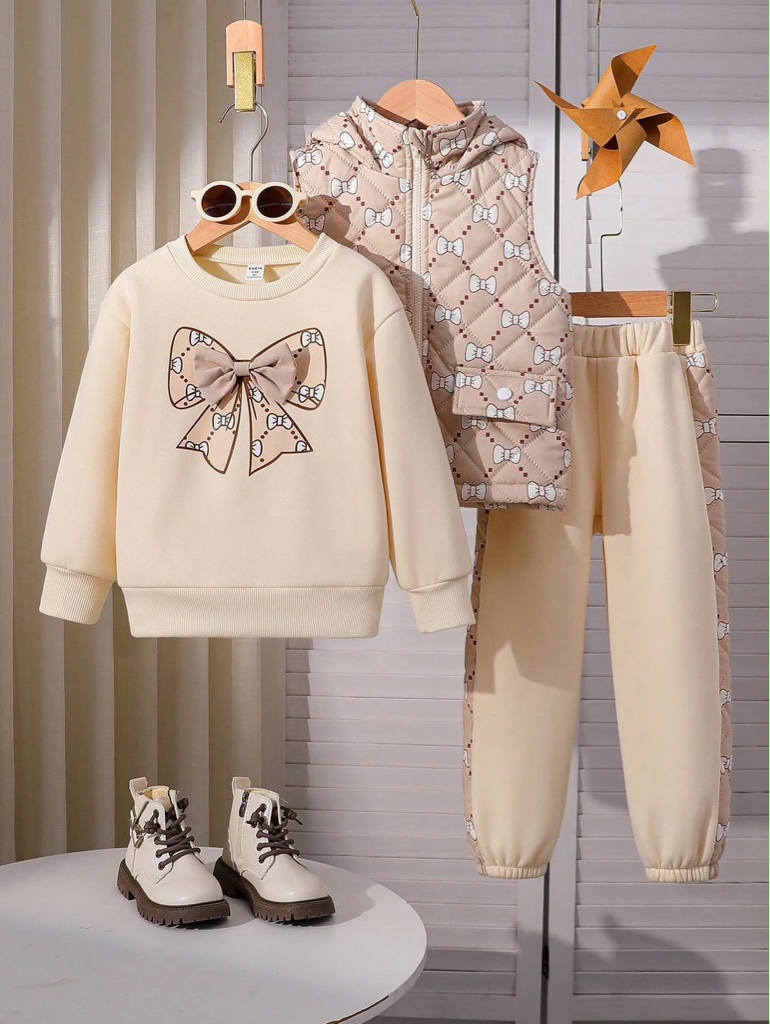 Conjunto beige moño