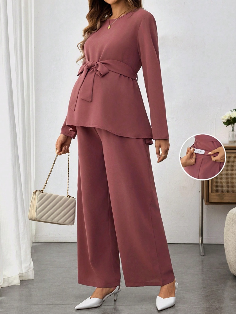 Conjunto rosa palo maternidad