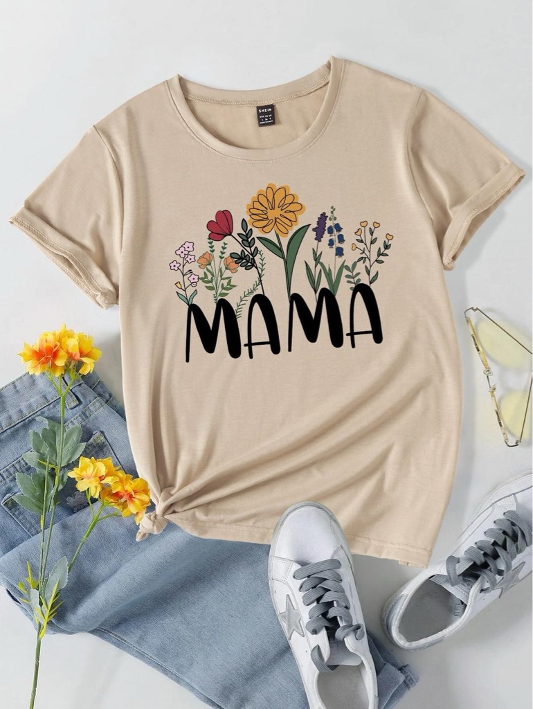 Playera beige MAMA