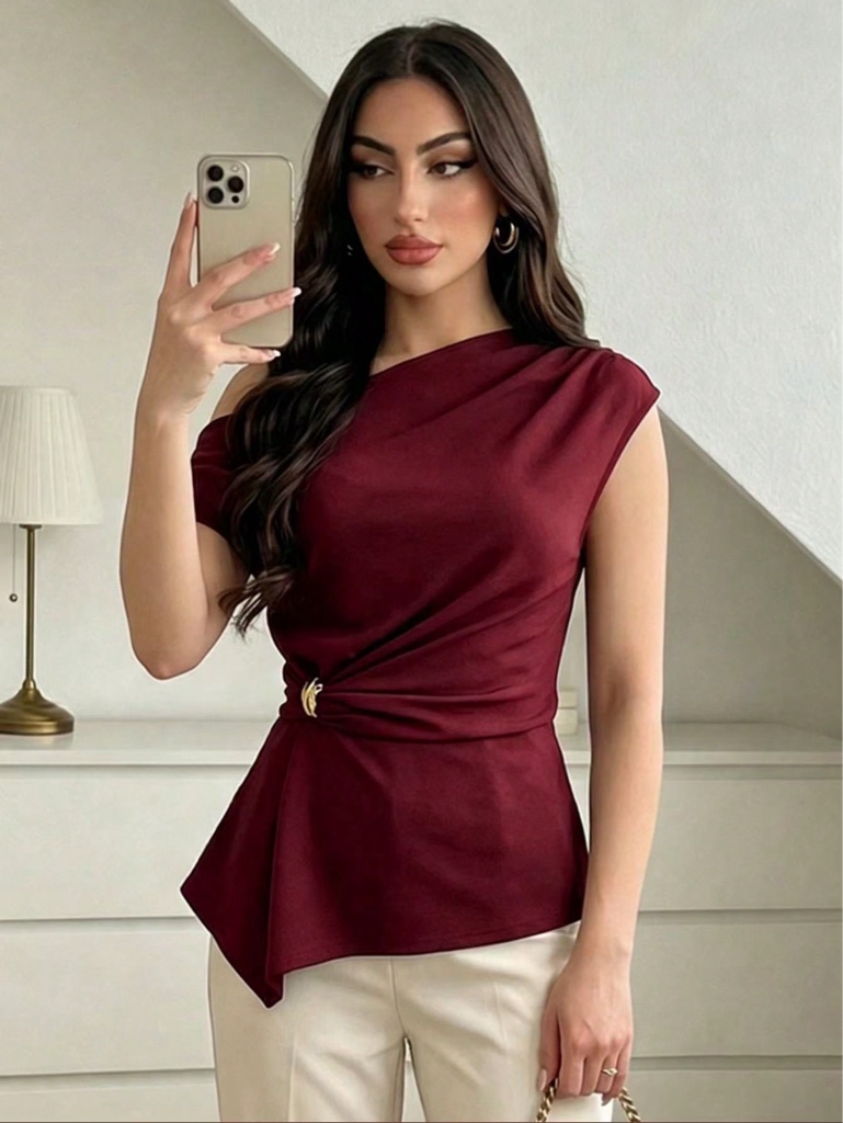 Blusa vino elegante