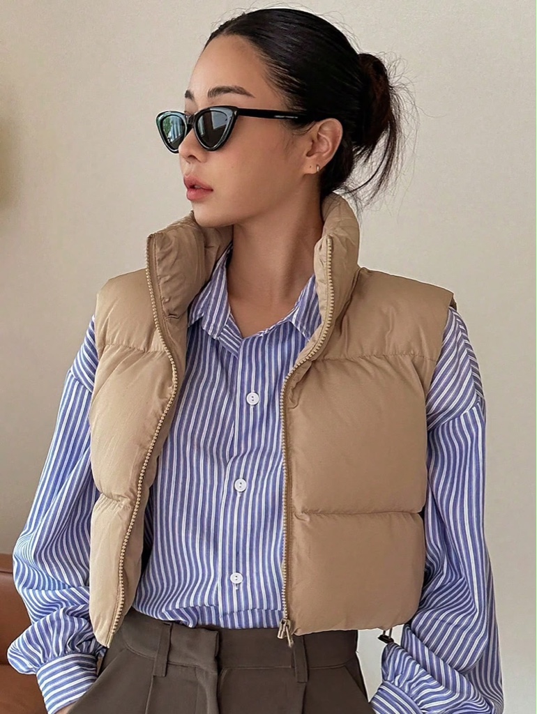 Chaleco beige acolchado