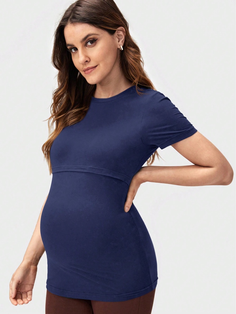 Blusa Maternidad azul marino