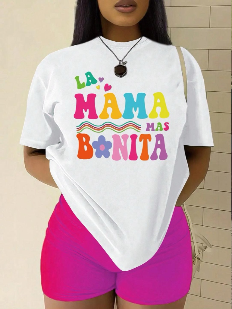 Playera blanca La Mama Mas Bonita
