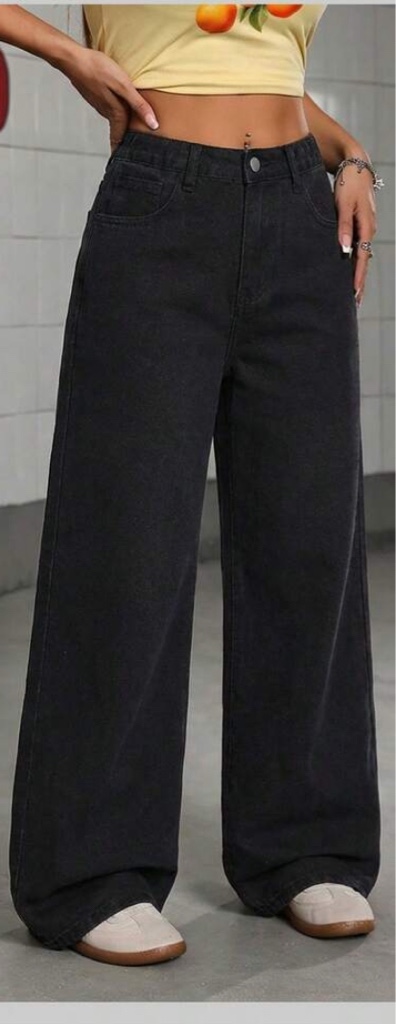 Pantalon negro ancho
