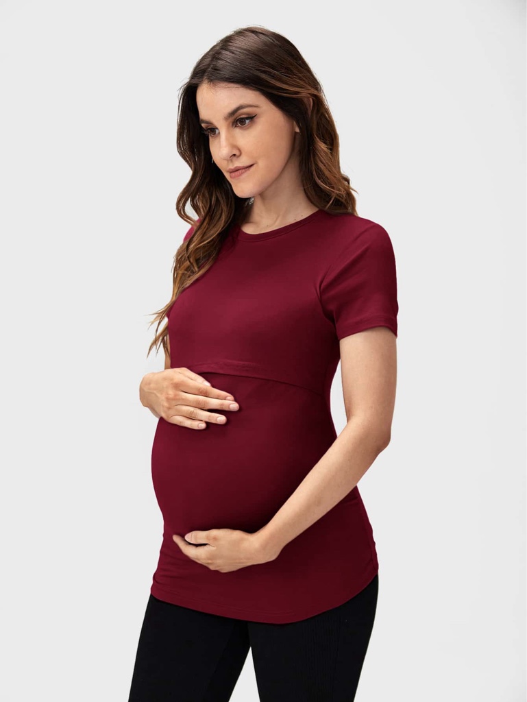 Blusa maternidad vino lactancia
