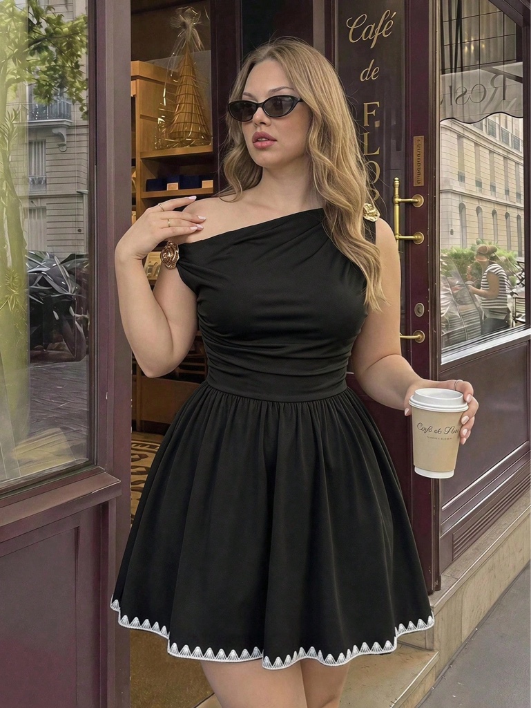 Vestido negro corto
