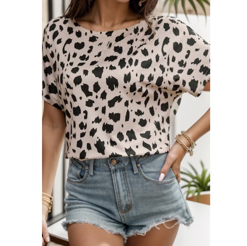 Blusa beige estampado de la espalda