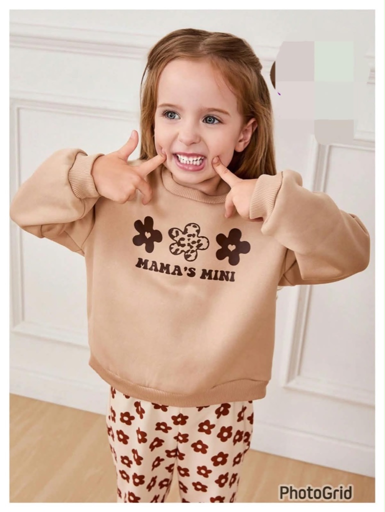 Conjunto MAMA'S MINI beige floral
