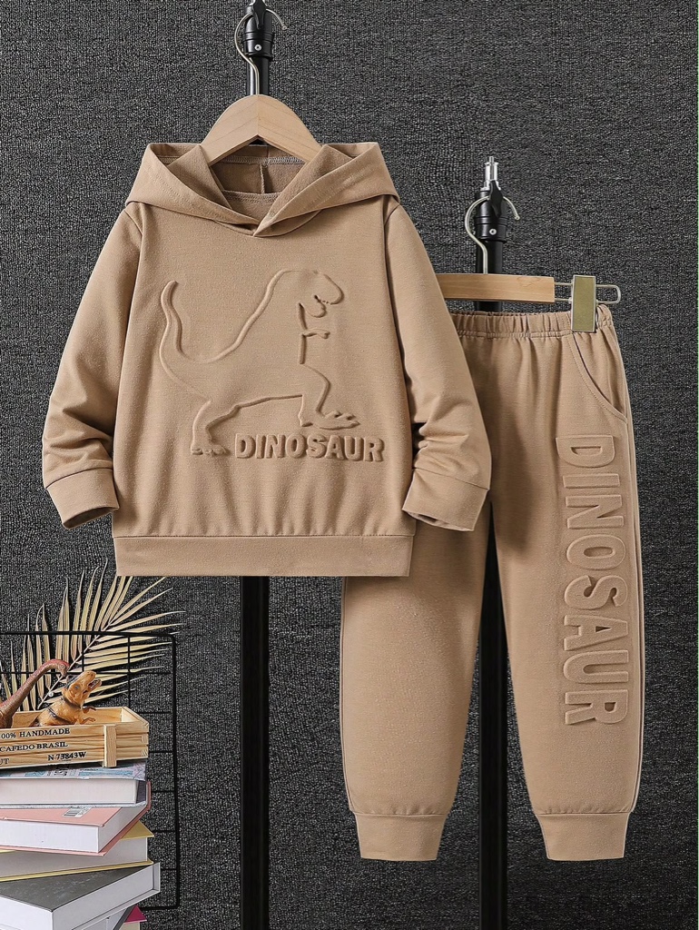 Conjunto dinosaurio beige