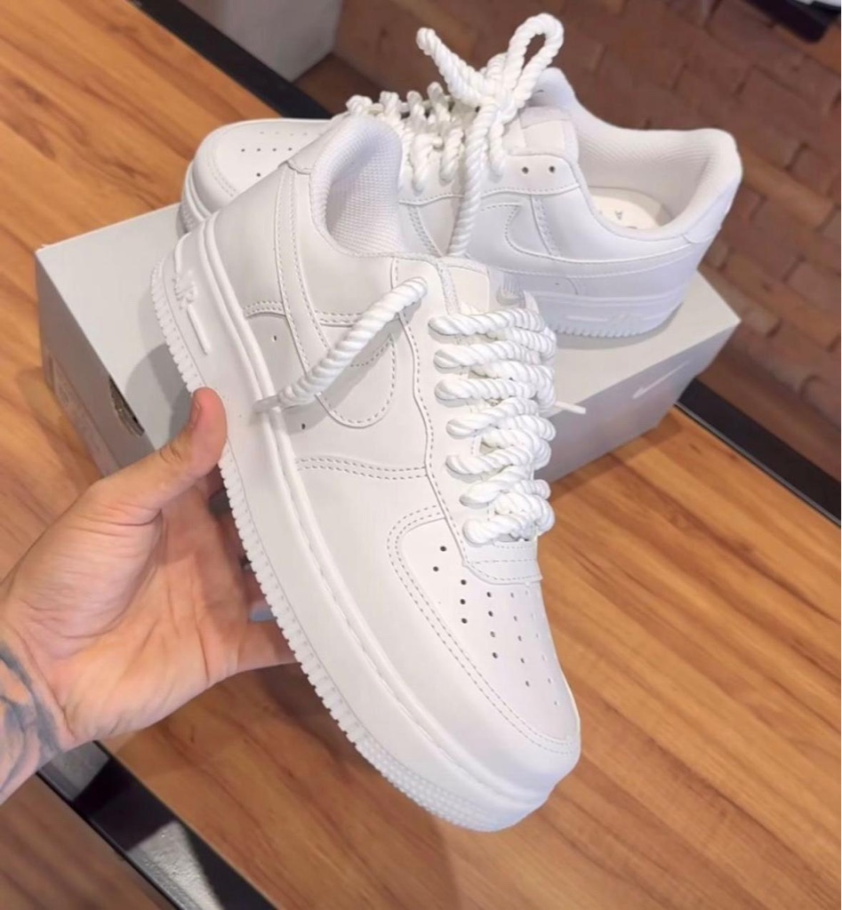 Airforce Nike blanca cordón grueso