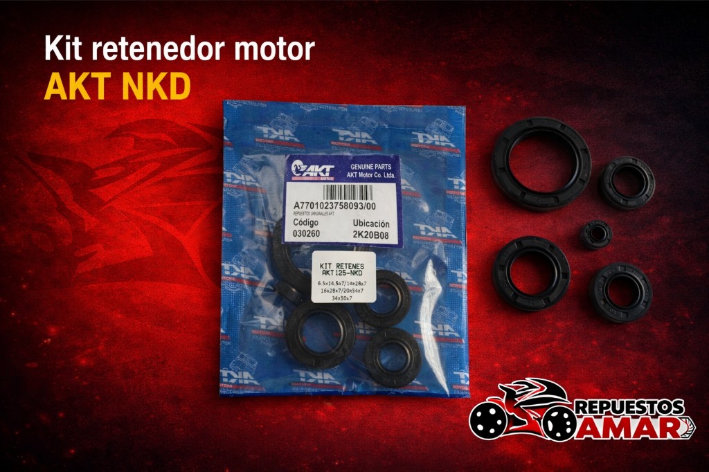 kit retenedor motor AKT MKD