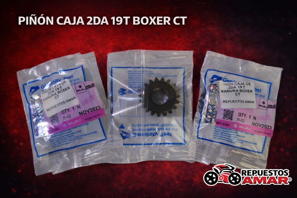 Piñon caja 19T Boxer CT-100 liso
