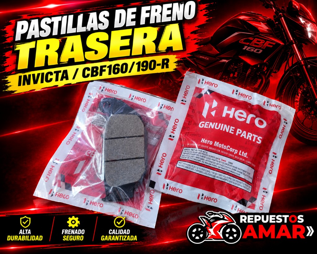 pastillas freno tra invicta/xbf160/180-R