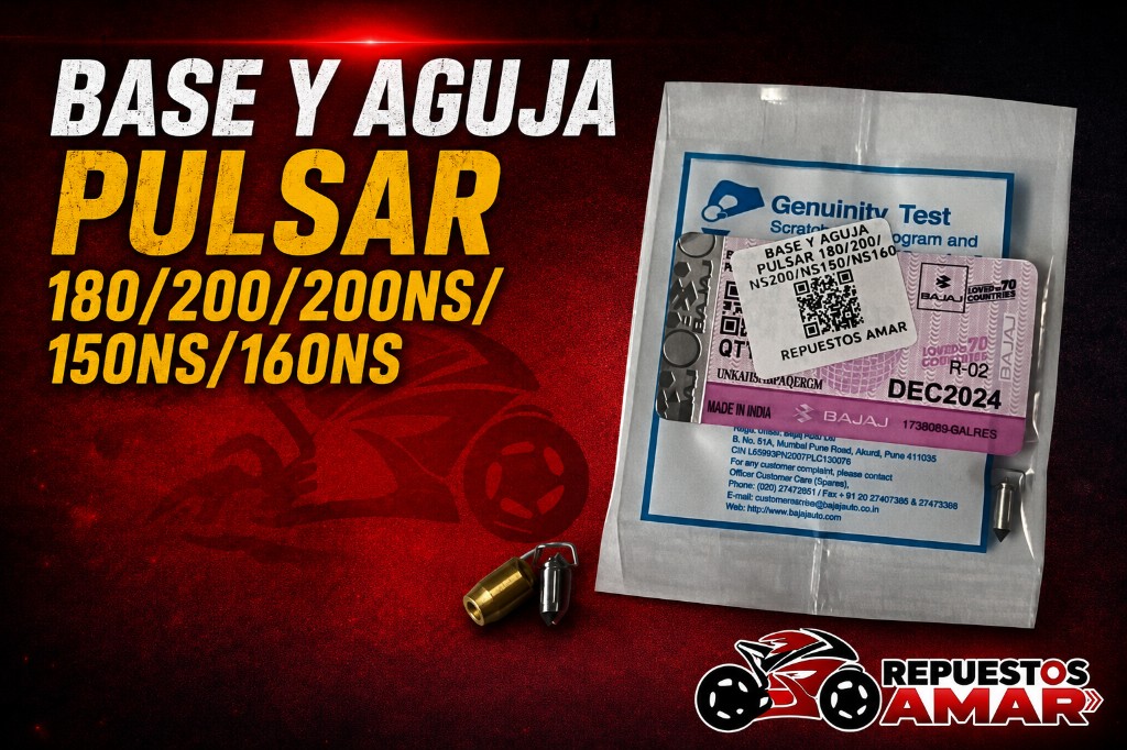 base y aguja Pulsar180/200/150ns/160