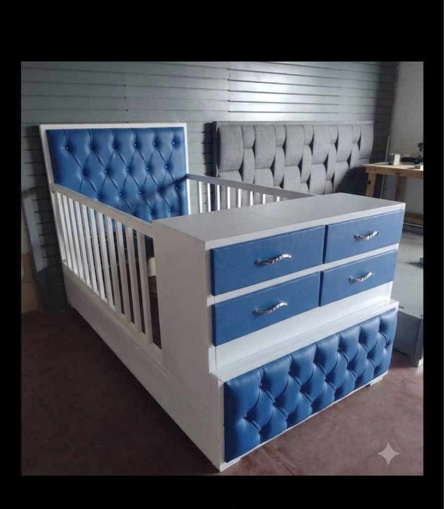 CAMA CUNA TAPIZADA