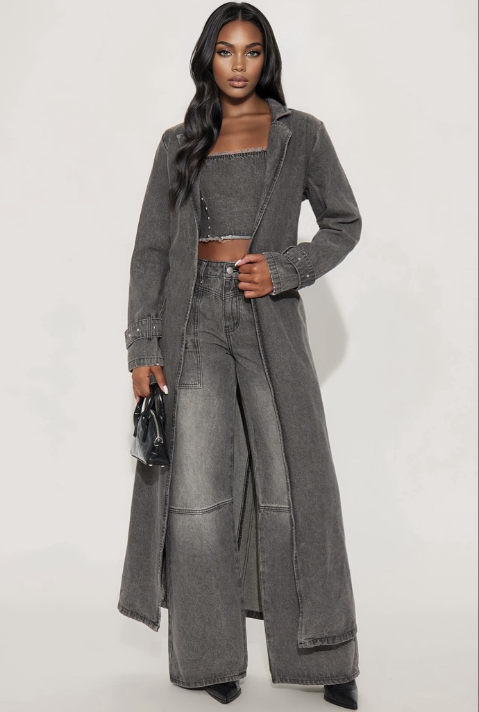 Ember Denim 3 Piece Pant Set
