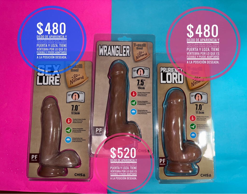 Dildo con textura natural y realista