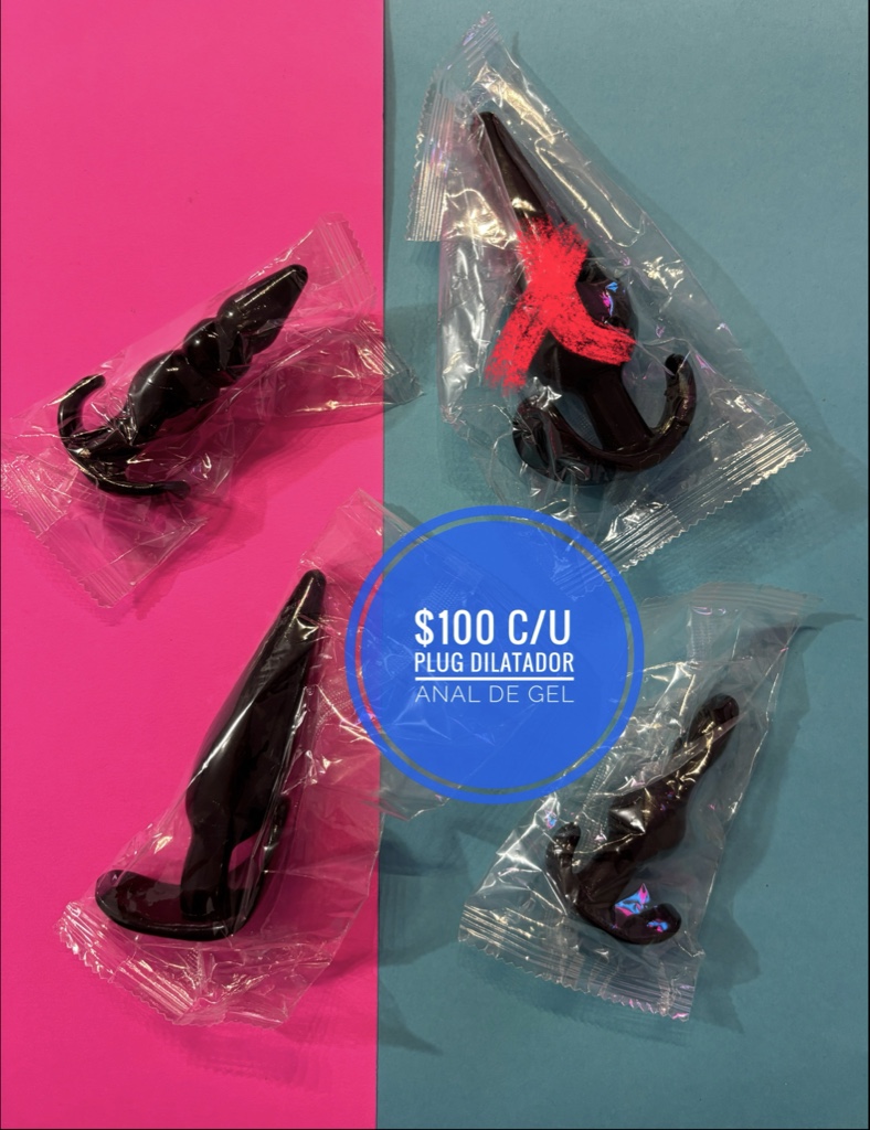 Plug anal negro de gel