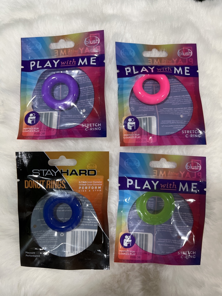 Anillo retardante para miembro (transparente, morado, rosado y azul)