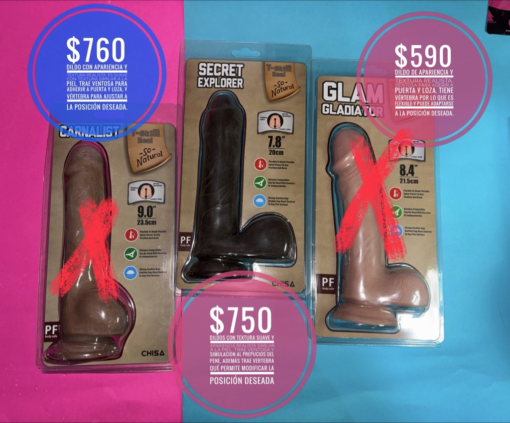 Dildo realista con ventosa y vértebra