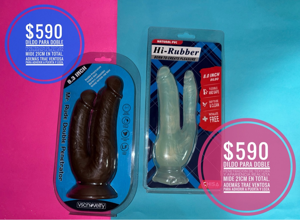 Dildos dobles con ventosa