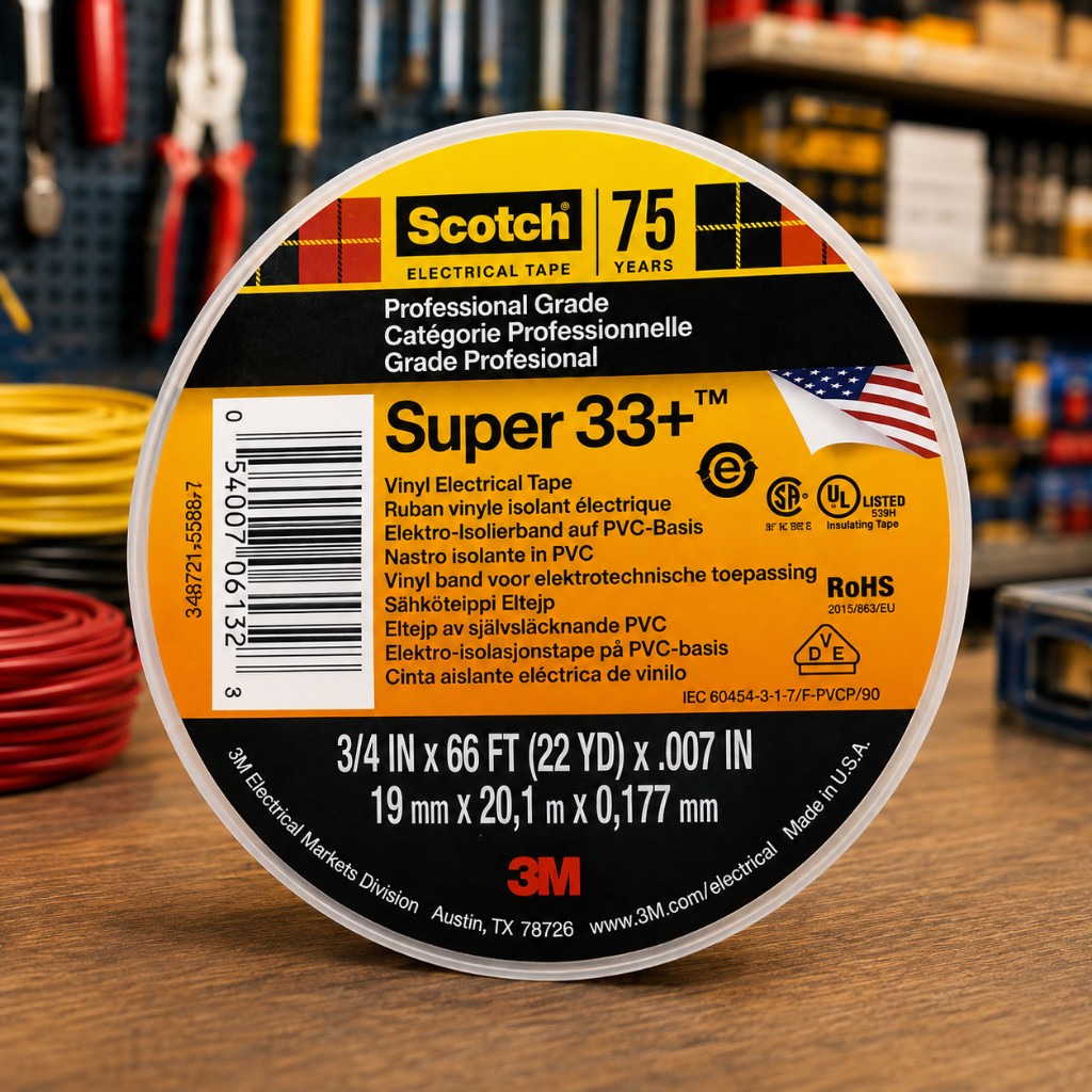 CINTA AISLANTE SUPER 33+3/4'X66'3M