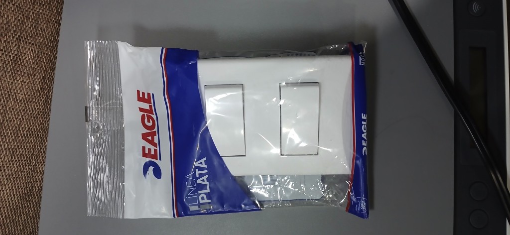 INTERRUTOR DOBLE SENCILLO BLANCO LINEA PLATA