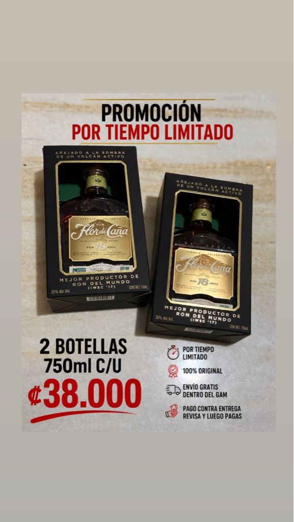 Promo Flor de caña 18 PROMO 2 botellas 750ml cada
