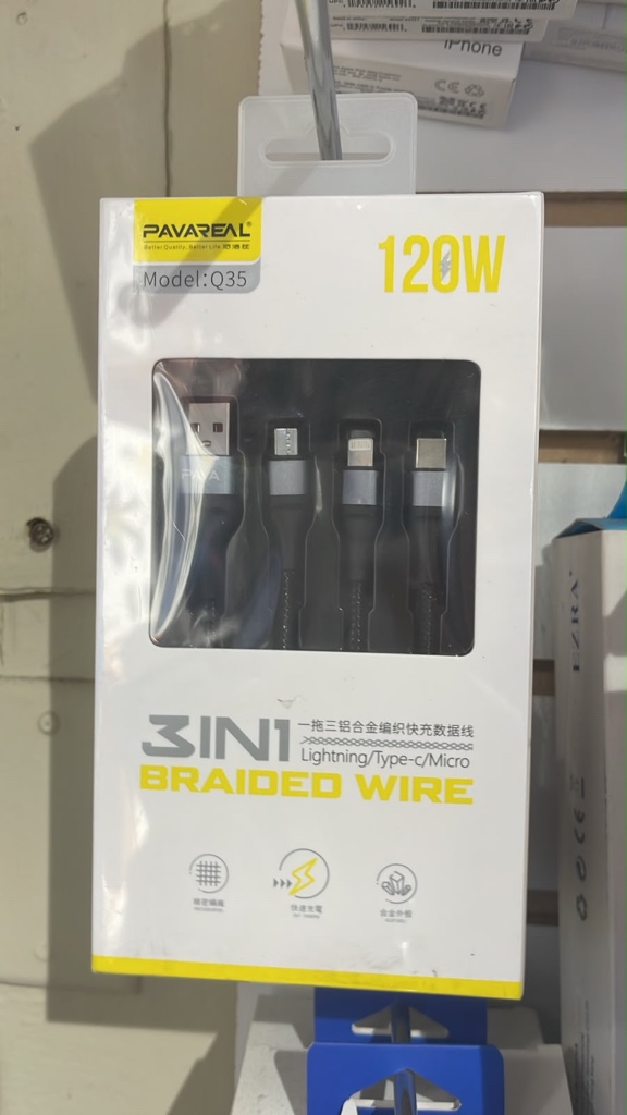 Cable 120W 3 en 1