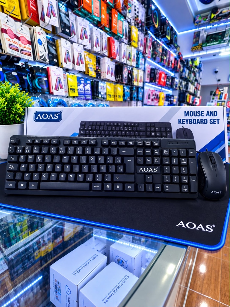 AOAS combo teclado y mouse negro