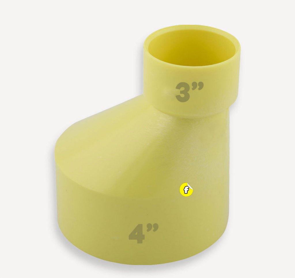 Reduccion 4" a 3" 110mm×75mm