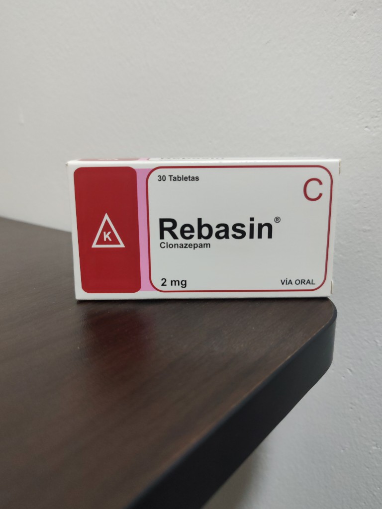 ARSE- REBASIN 2MG. CLONAZEPAM 2MG. CAJA DE 30 TABLETAS. KARNEL
