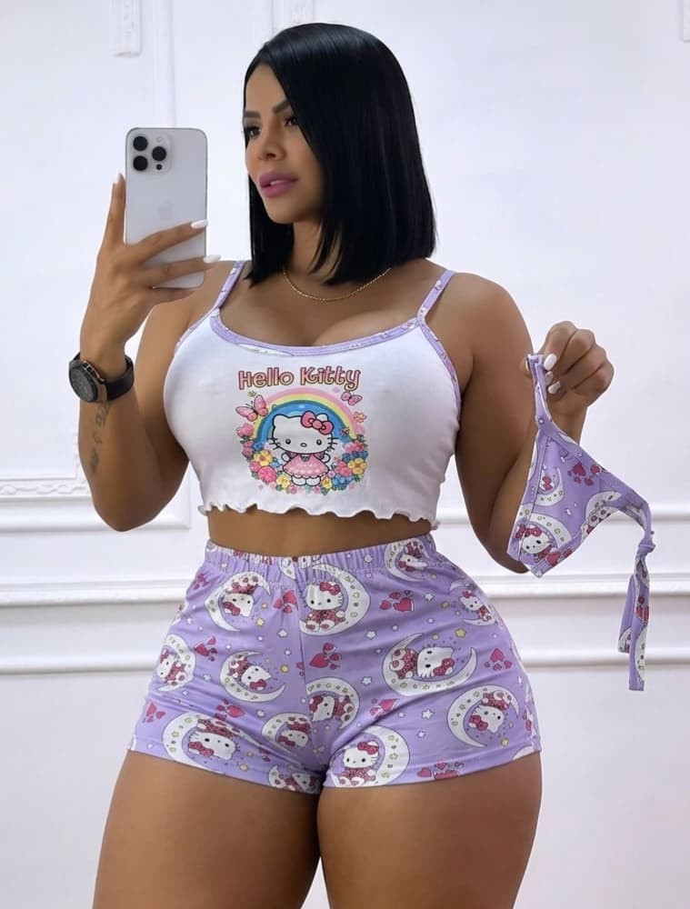 Pijama trío piel de durazno