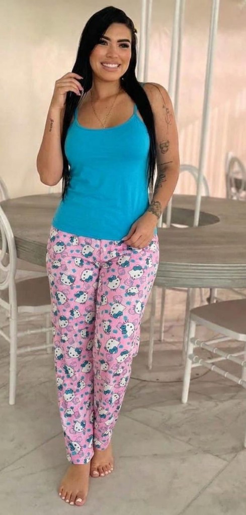Pijama pantalón largo en piel de durzno